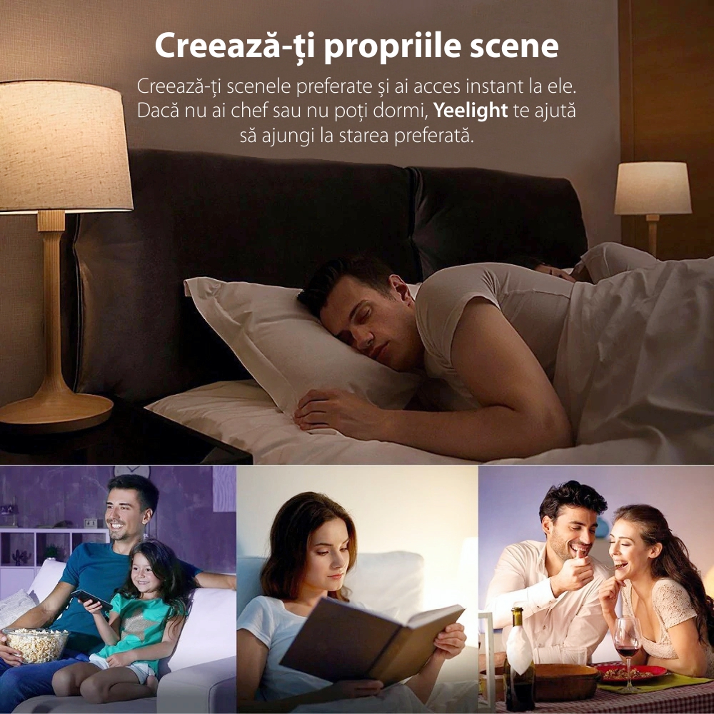 Lampadina Smart LED Yeelight 1S, Dimmerabile, Wi-Fi, E27, 800 LM, Controllo vocale, 8.5W