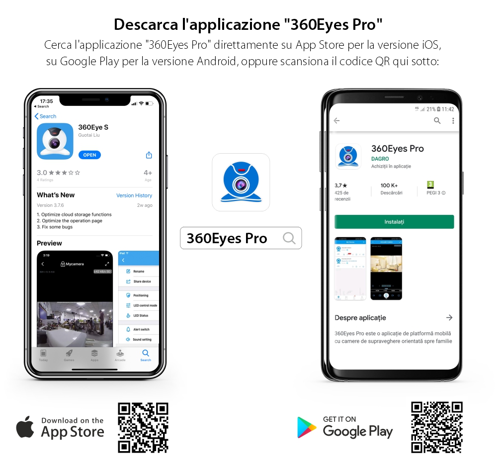 Telecamera di sorveglianza Besnt BS-IP61L, 3MP, HD, Visione notturna con infrarossi