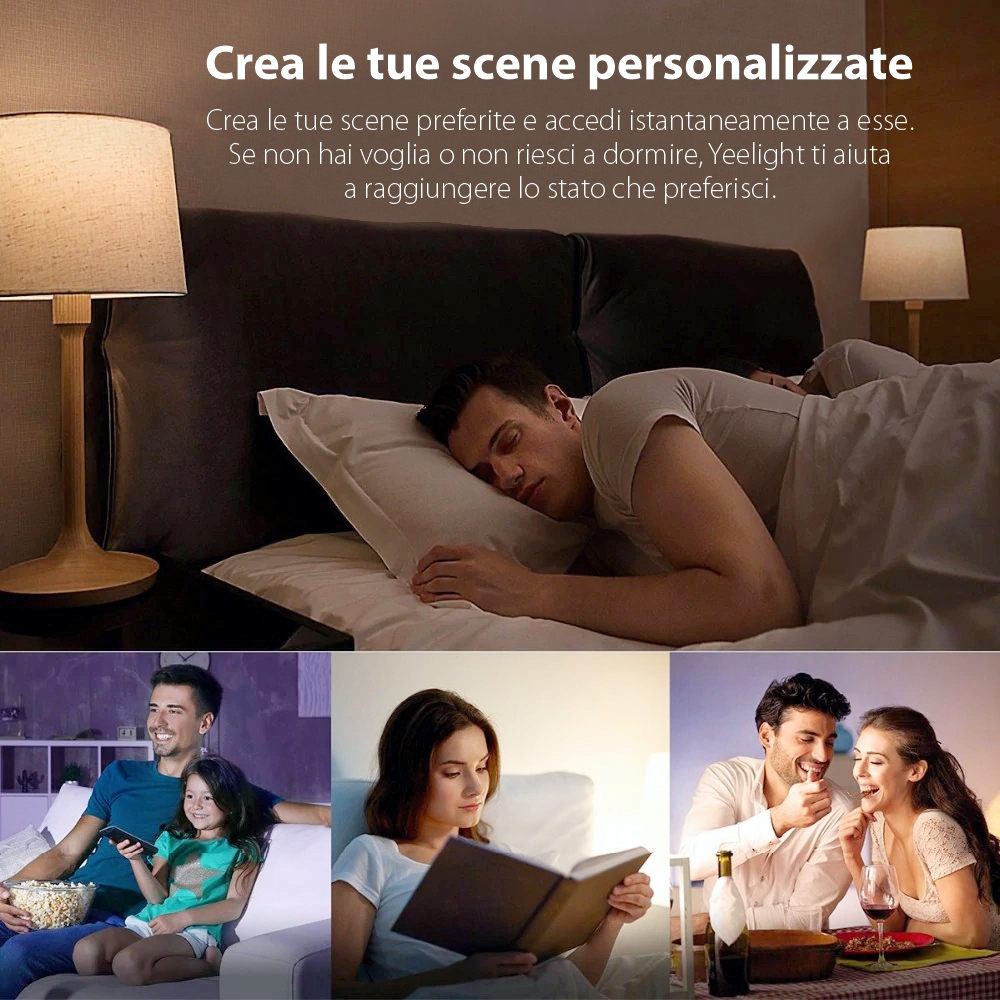 Lampadina Smart LED Yeelight 1S, Dimmerabile, Wi-Fi, E27, 800 LM, Controllo vocale, 8.5W