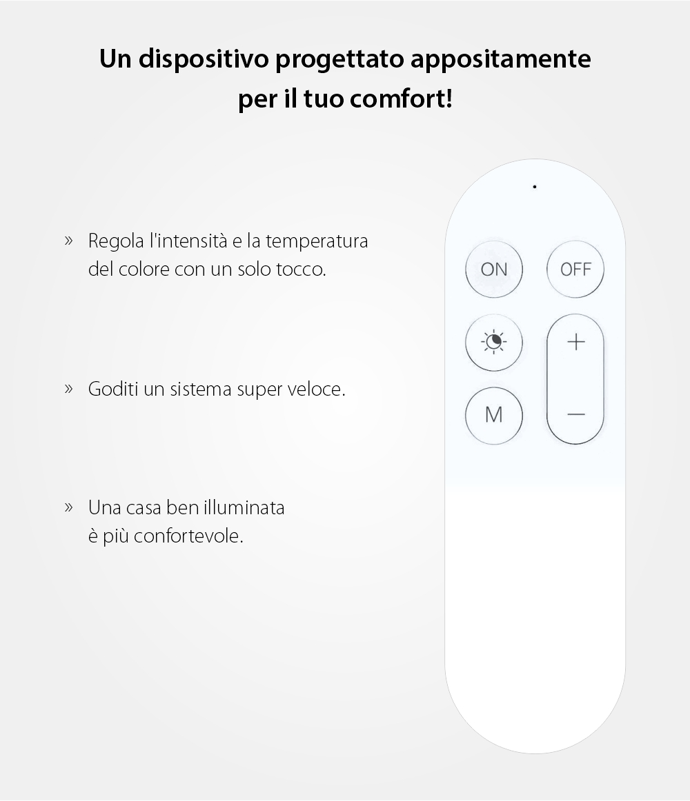 Telecomando intelligente Yeelight YLYK01YL, Bianco, Fino a 1800 lumen, Bluetooth