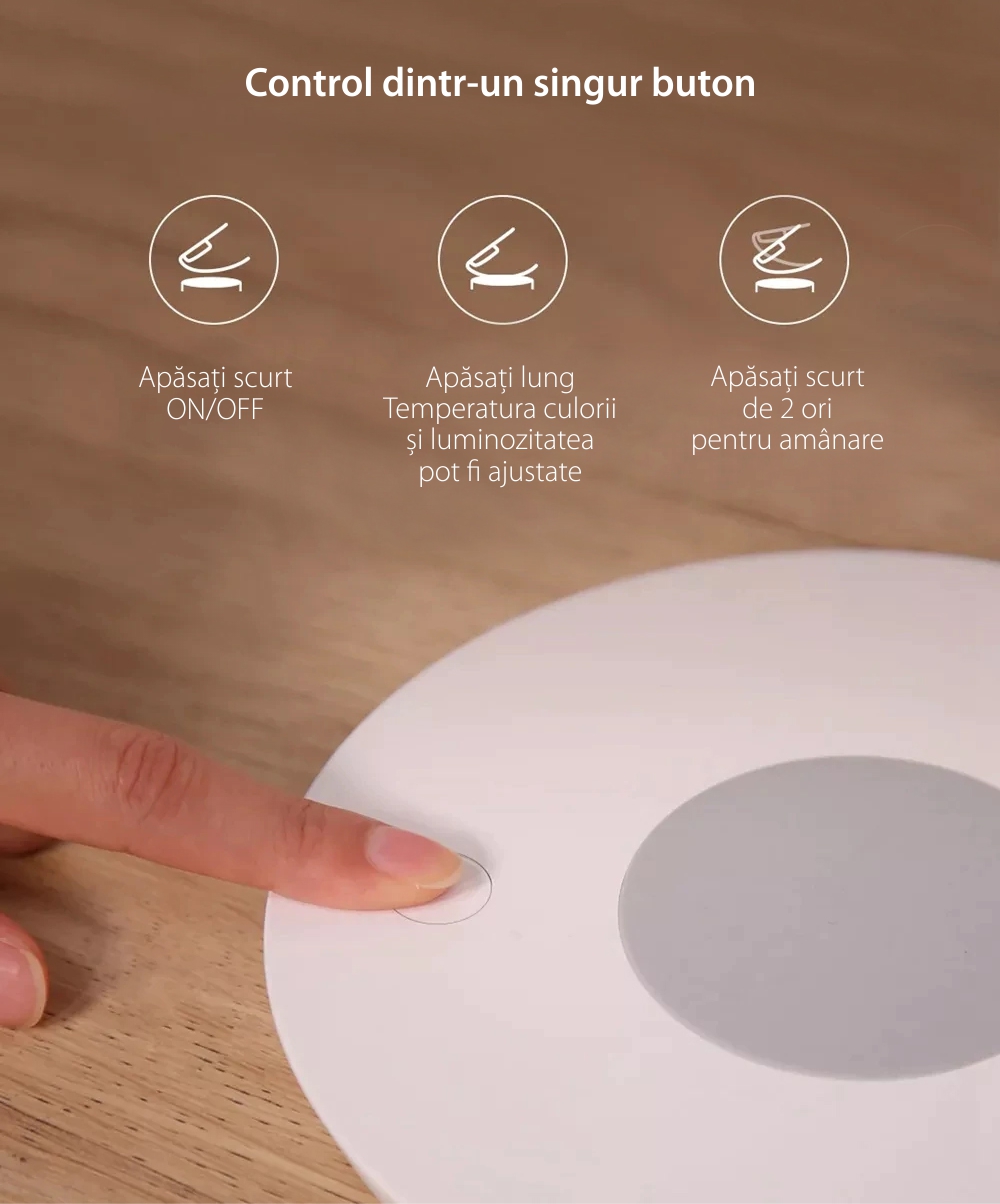 Lampada LED Yeelight Staria Bedside Lamp Pro, YLCT03YL, Per la ricarica wireless, 18W, Controllo vocale