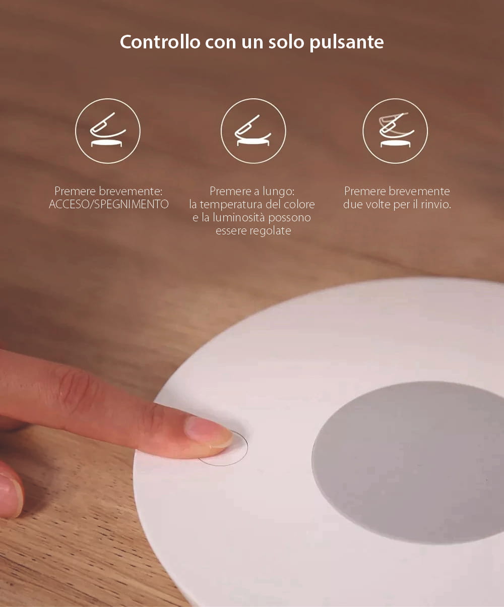 Lampada LED Yeelight Staria Bedside Lamp Pro, YLCT03YL, Per la ricarica wireless, 18W, Controllo vocale