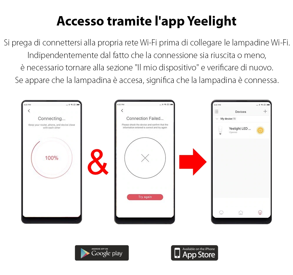 Lampadina Smart LED Yeelight 1S, Dimmerabile, Wi-Fi, E27, 800 LM, Controllo vocale, 8.5W