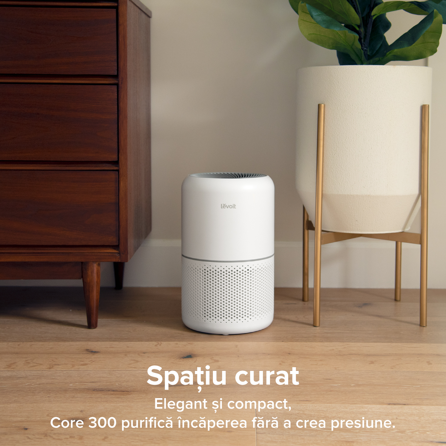 Purificatore d’Aria Levoit Core 300, Bianco, Filtro True HEPA, Carbonio Attivo, Super Silenzioso, Touch Screen