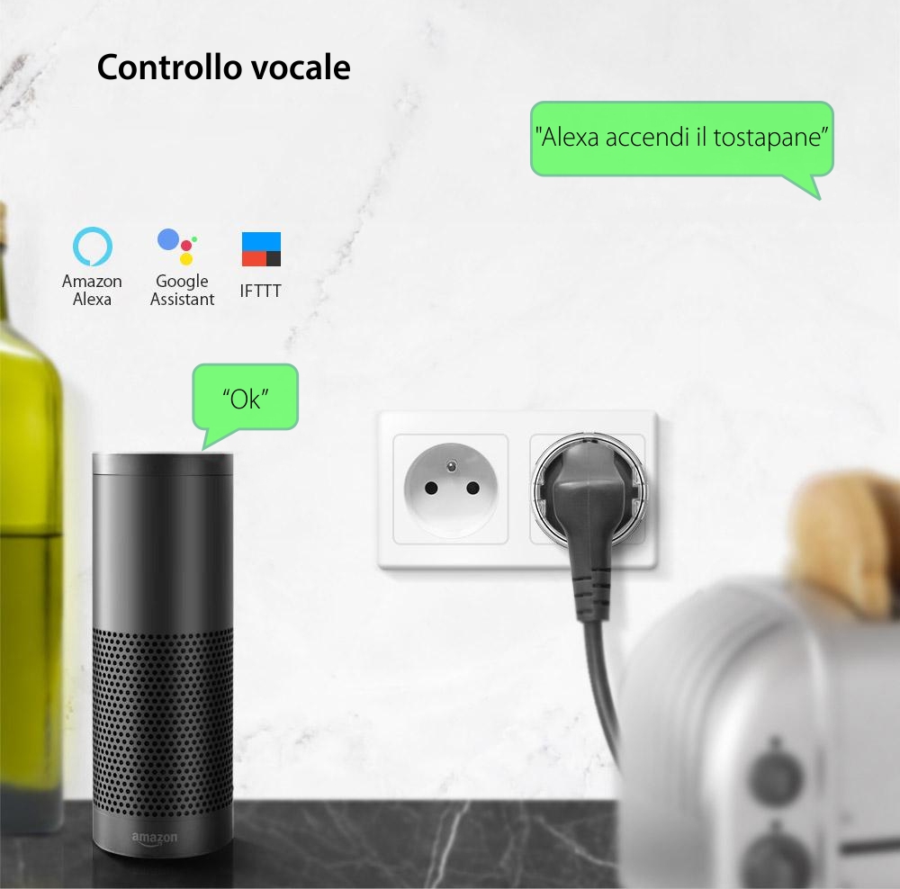 Presa intelligente BlitzWolf BW-SHP6 Pro, Wi-Fi, Programmabile, Monitoraggio energia