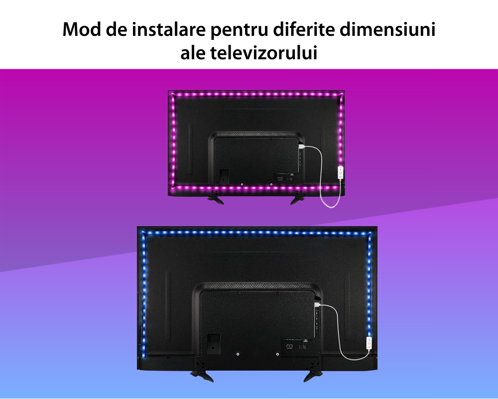 Kit Striscia LED Smart NiteBird SL1, Wi-Fi, 2,8 Metri, Controllo tramite applicazione, Controllo vocale