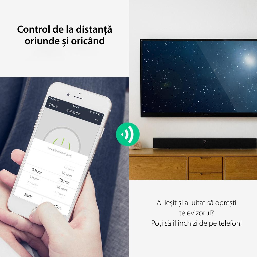 Presa intelligente BlitzWolf BW-SHP6 Pro, Wi-Fi, Programmabile, Monitoraggio energia