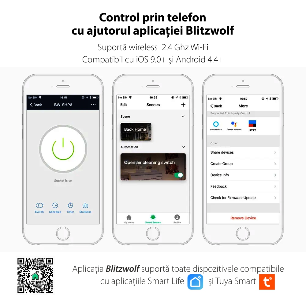 Presa intelligente BlitzWolf BW-SHP6 Pro, Wi-Fi, Programmabile, Monitoraggio energia