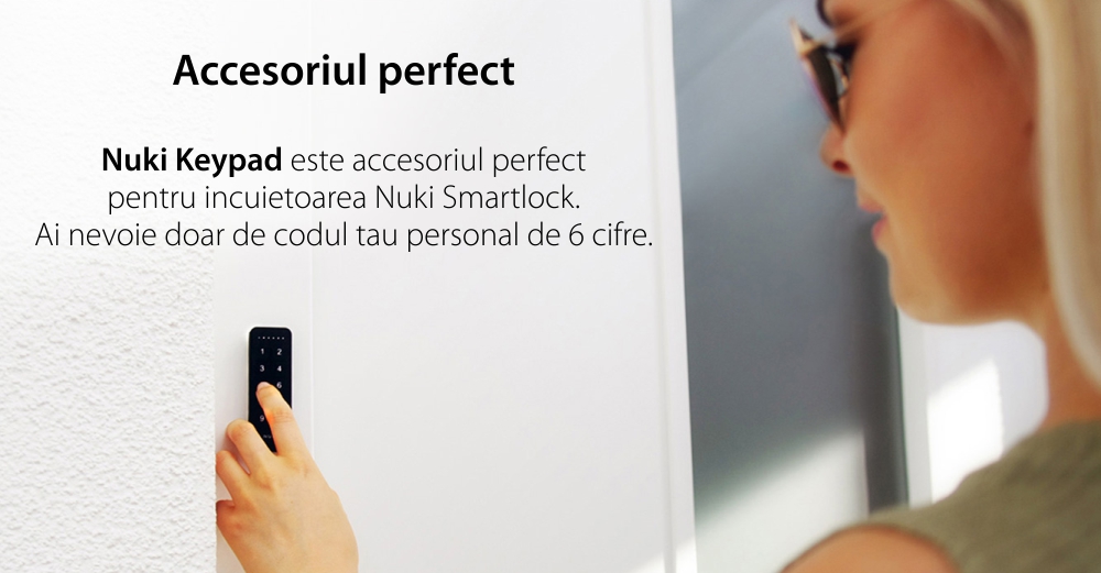Tastiera intelligente Nuki Keypad, Bluetooth 5.0, Per Nuki Smart Lock, Operazione con codice di accesso