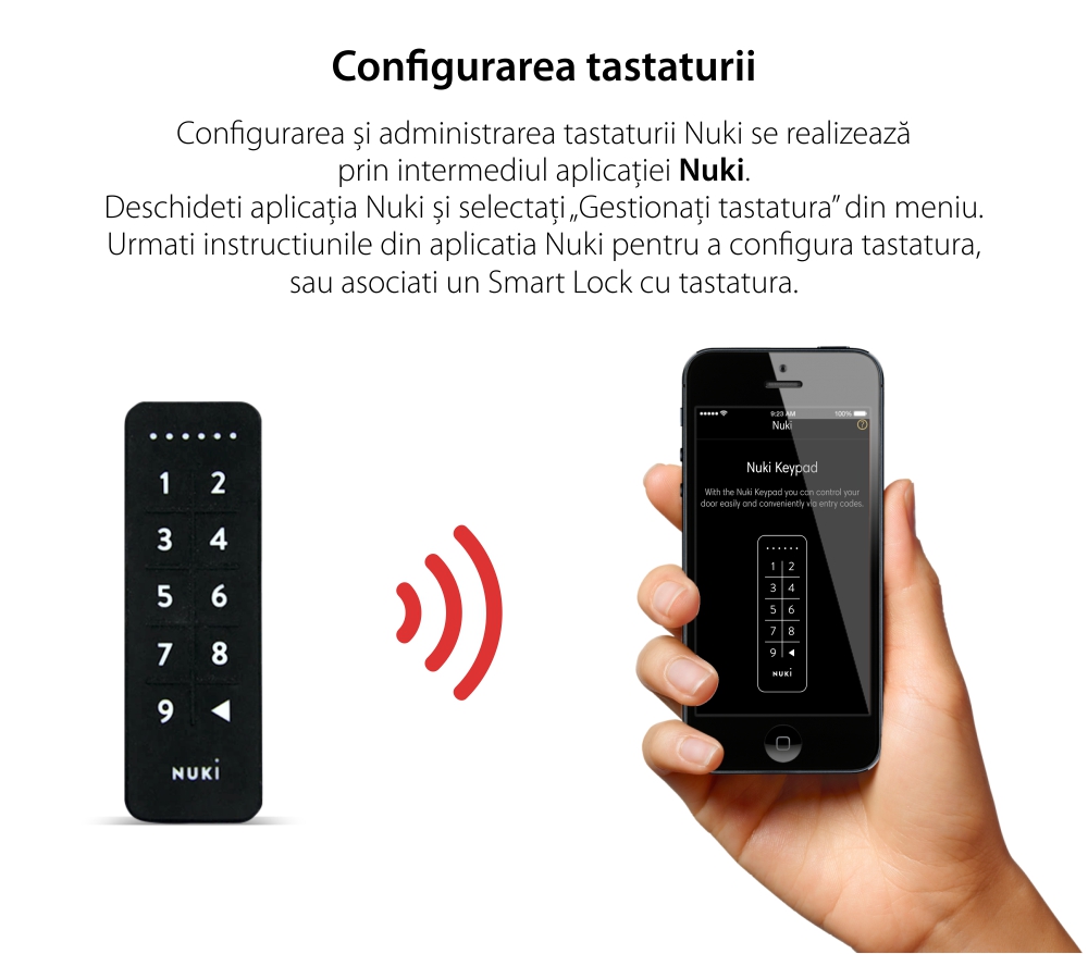 Tastiera intelligente Nuki Keypad, Bluetooth 5.0, Per Nuki Smart Lock, Operazione con codice di accesso