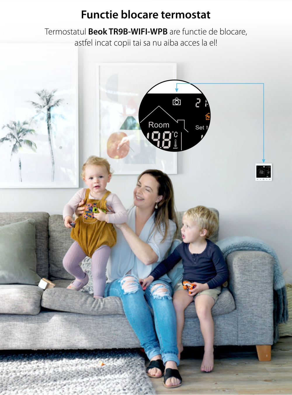 Termostato Wi-Fi BeOk per caldaia a gas e riscaldamento a pavimento