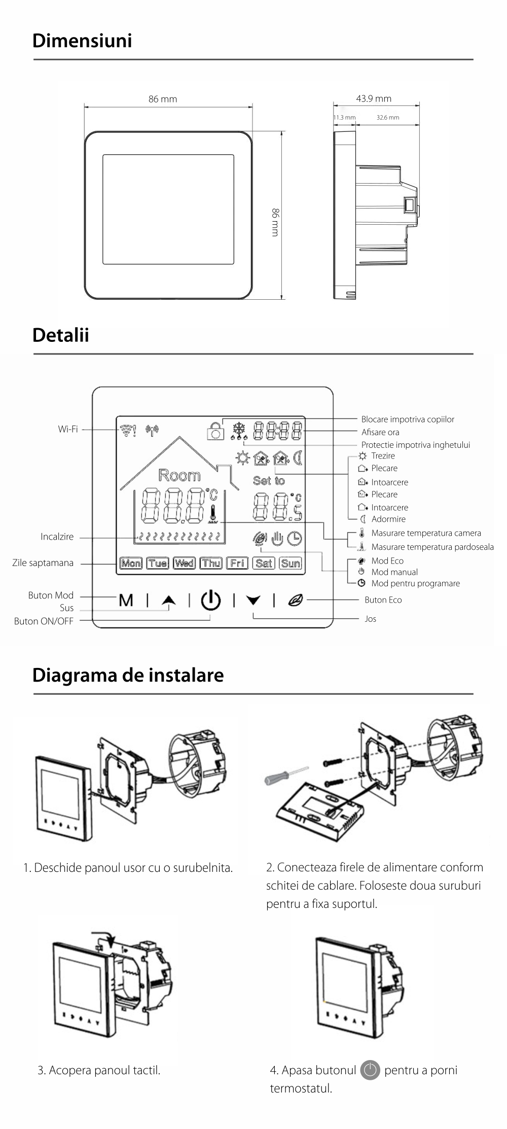 Termostato Wi-Fi BeOk per caldaia a gas e riscaldamento a pavimento