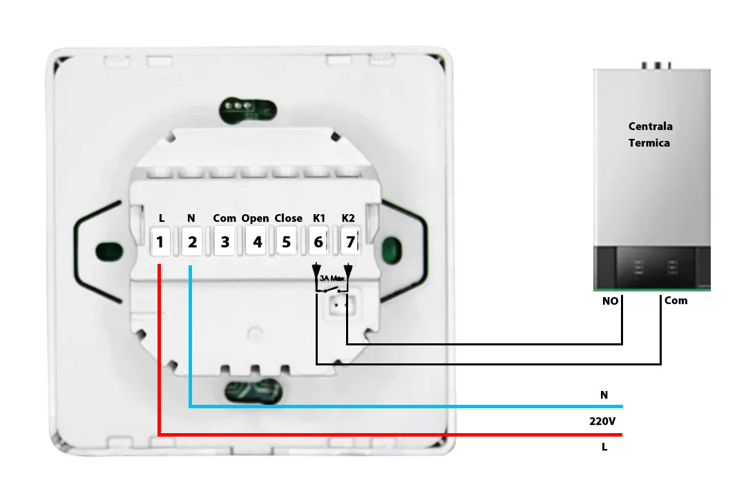 Termostato Wi-Fi BeOk per caldaia a gas e riscaldamento a pavimento