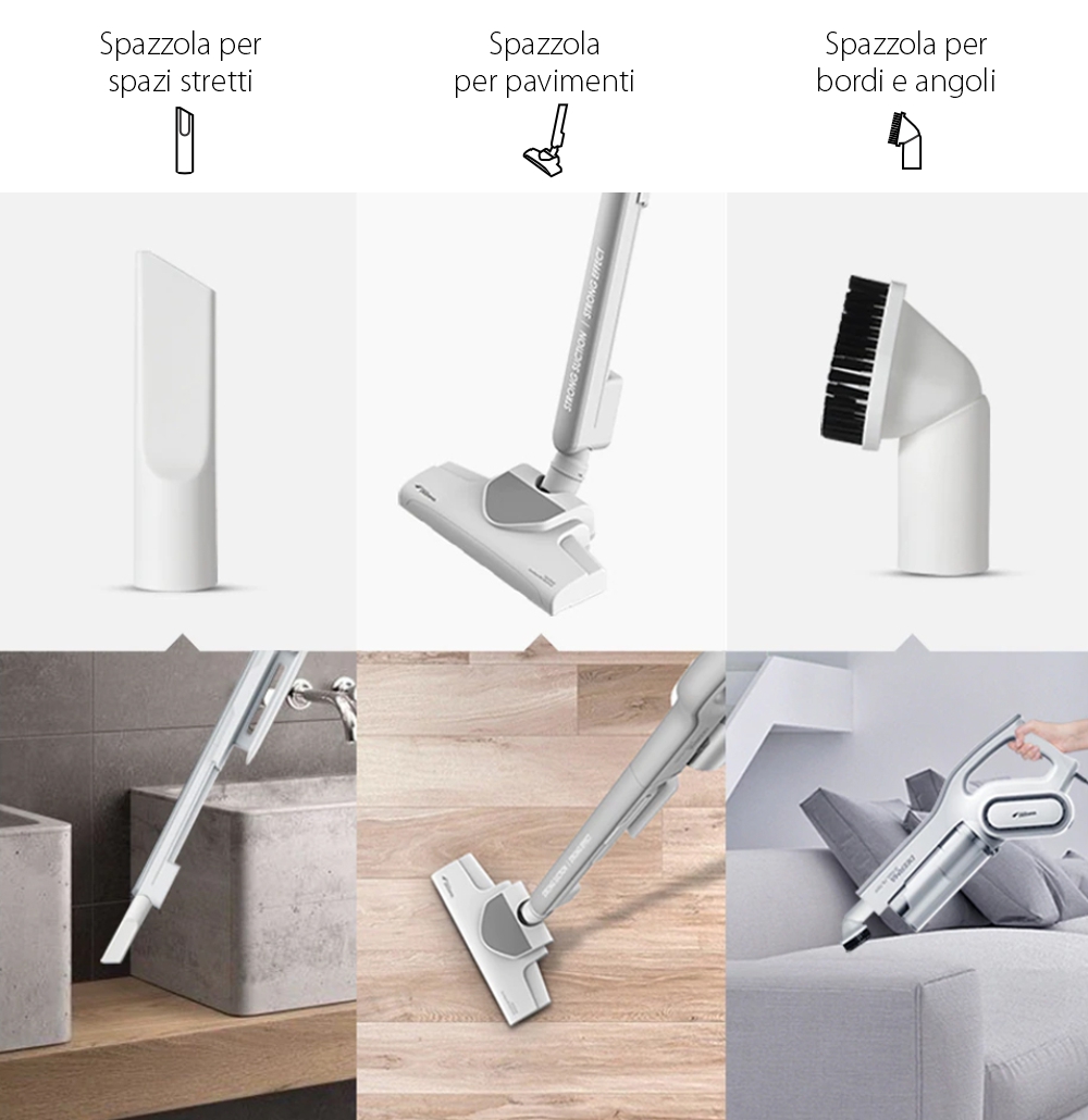 Aspirapolvere verticale Deerma DX700, Multifunzionale, Potenza 600 W, Capacità 800 mL