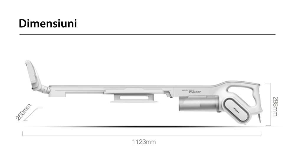 Aspirapolvere verticale Deerma DX700, Multifunzionale, Potenza 600 W, Capacità 800 mL