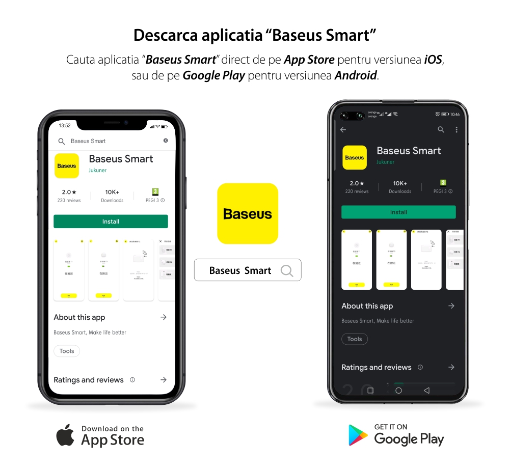Dispositivo intelligente anti-perdita Baseus T2, Bluetooth, monitoraggio tramite app, batteria da 75 mAh, allarme da 100 dB.