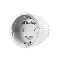 Presa Shelly Plug S, Wi-Fi, 2500 W, Monitoraggio del consumo, Programmazione, Bianco