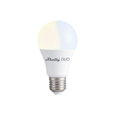 Lampadina LED intelligente Shelly Duo, Wi-Fi, E27, 9W, Temperatura del colore 800 LM
