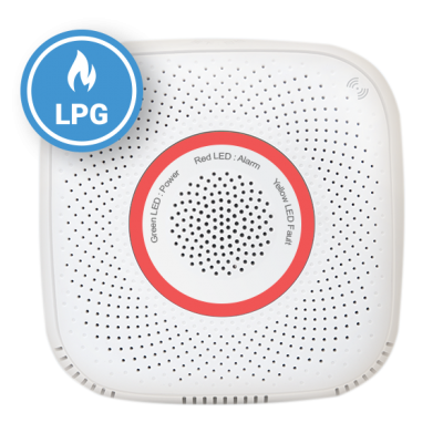 Sensore rilevatore di gas liquefatto Shelly Gas LPG, Wireless, Allarme 70 dB, Notifiche tramite app