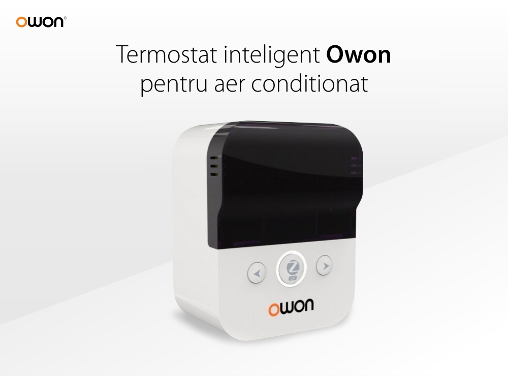 Termostato Intelligente Owon per Aria Condizionata, Controllo tramite App, Display della Temperatura, Integrazione con Scenari