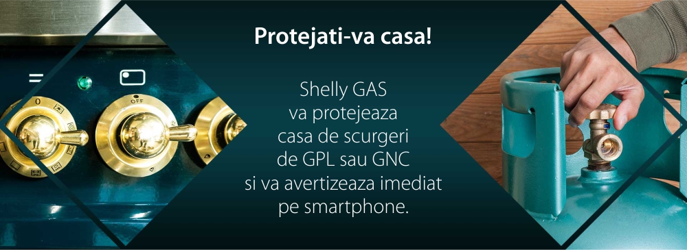 Sensore rilevatore di gas naturale compresso Shelly Gas CNG, Wireless, Allarme 70 dB, Notifiche tramite app