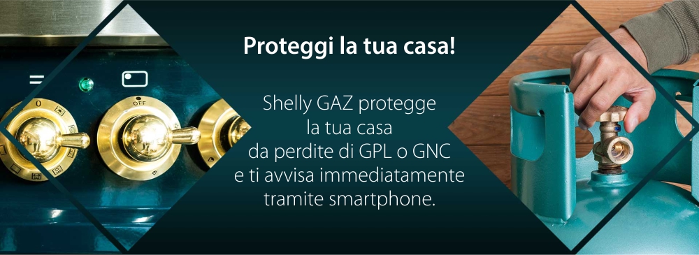 Sensore rilevatore di gas liquefatto Shelly Gas LPG, Wireless, Allarme 70 dB, Notifiche tramite app