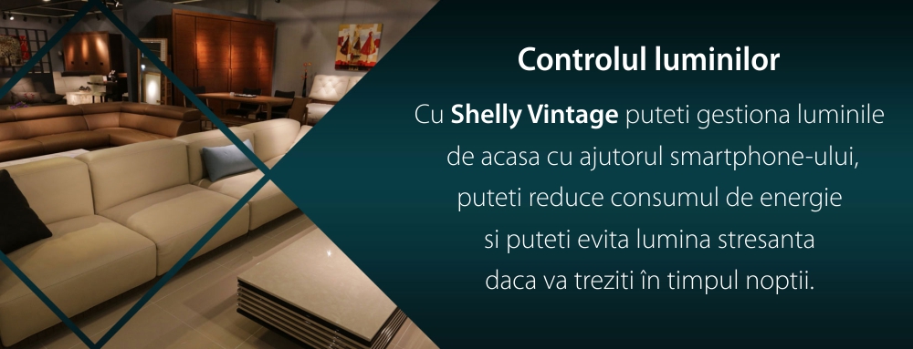 Lampadina intelligente Shelly Vintage A60, Dimmer, Wi-Fi, Controllo tramite app, E27, 7W, 750 LM