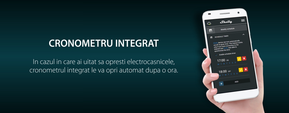 Presa Shelly Plug S, Wi-Fi, 2500 W, Monitoraggio del consumo, Programmazione, Bianco