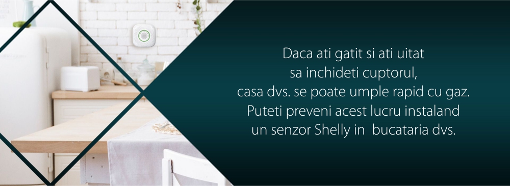 Sensore rilevatore di gas naturale compresso Shelly Gas CNG, Wireless, Allarme 70 dB, Notifiche tramite app