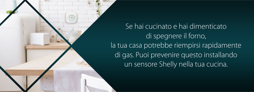 Sensore rilevatore di gas liquefatto Shelly Gas LPG, Wireless, Allarme 70 dB, Notifiche tramite app