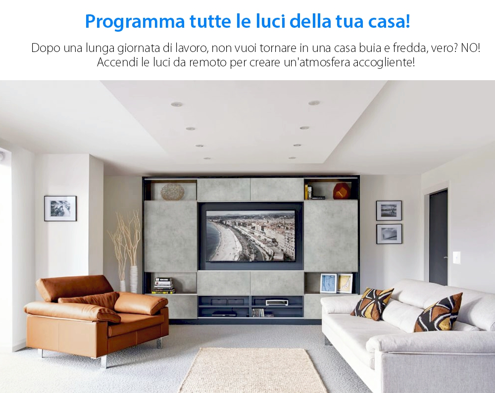 Telecomando Sonoff T2EU1C-RF con 1 canale, 433 MHz, Segnale RF, Bianco