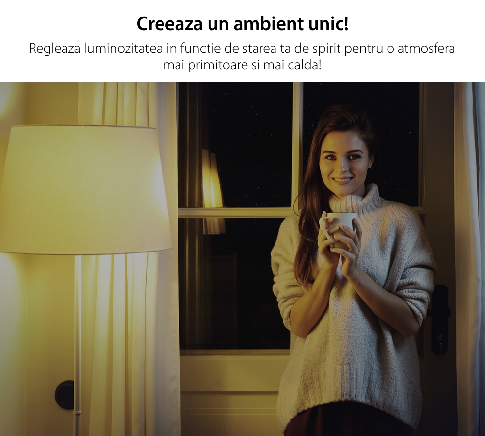 Lampadina intelligente Wi-Fi, BroadLink LB27, A60, 800 LM, Dimmer, Potenza 10W, Controllo tramite app
