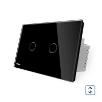 Interruttore Touch per Tende Livolo in Vetro, Standard Italiano colore nero