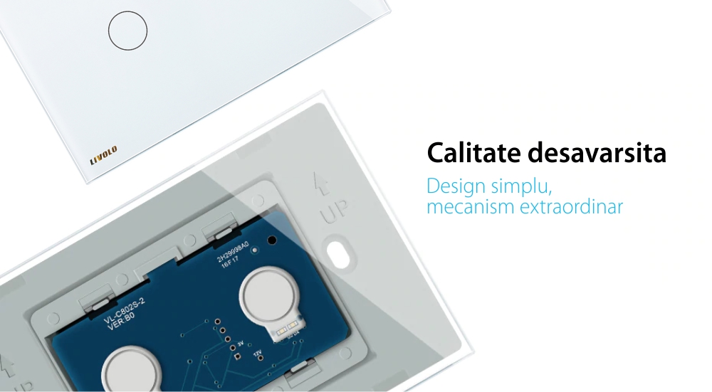 Interruttore Touch per Tende Livolo in Vetro, Standard Italiano