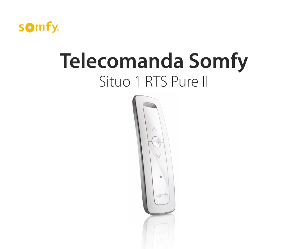 Telecomando Somfy Situo 1 RTS Pure II EE, per il controllo di dispositivi e gruppi