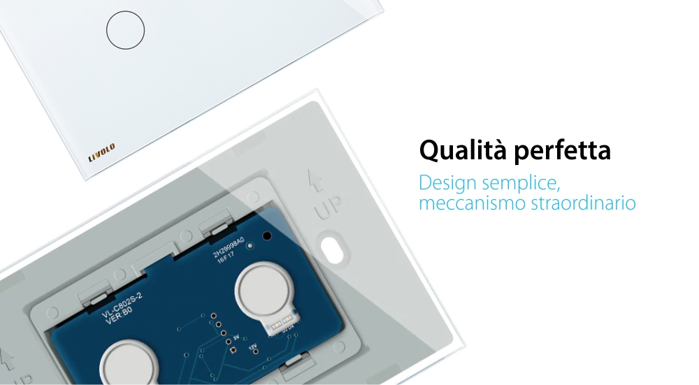 Interruttore Touch per Tende Livolo in Vetro, Standard Italiano