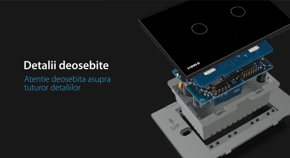 Interruttore Touch per Tende Livolo in Vetro, Standard Italiano