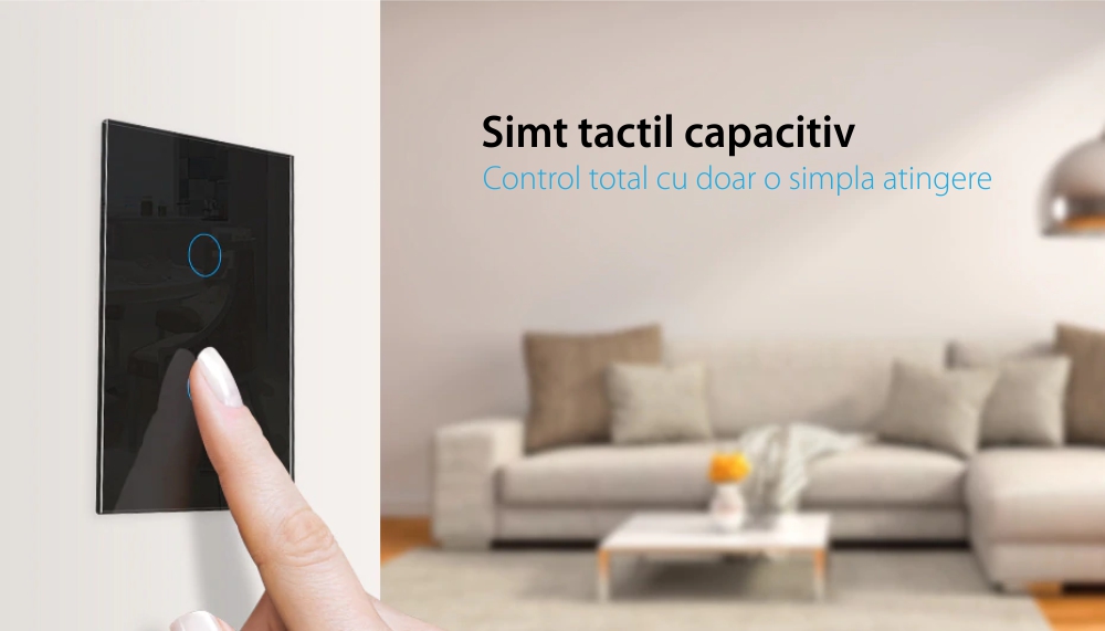 Interruttore Touch per Tende Livolo in Vetro, Standard Italiano
