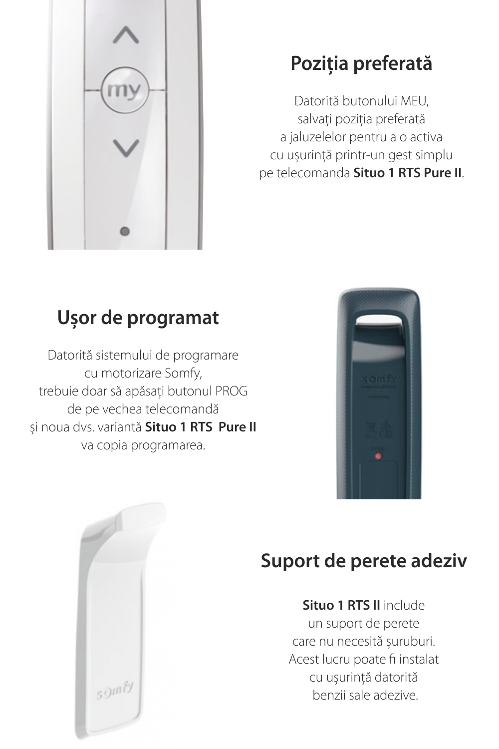 Telecomando Somfy Situo 1 RTS Pure II EE, per il controllo di dispositivi e gruppi