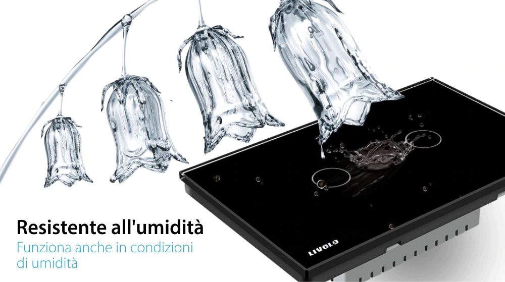 Interruttore Touch per Tende Livolo in Vetro, Standard Italiano