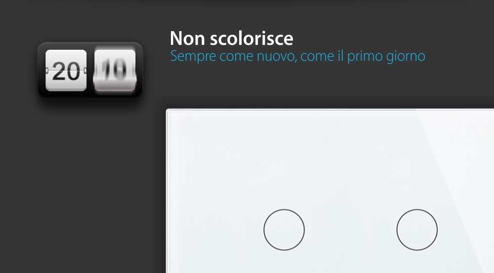 Interruttore Touch per Tende Livolo in Vetro, Standard Italiano