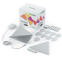 Kit 9 Pannelli Luminosi Nanoleaf Shapes Triangles, Illuminazione LED RGBW, Sensore Musicale, Flusso Luminoso Totale 720 Lumen