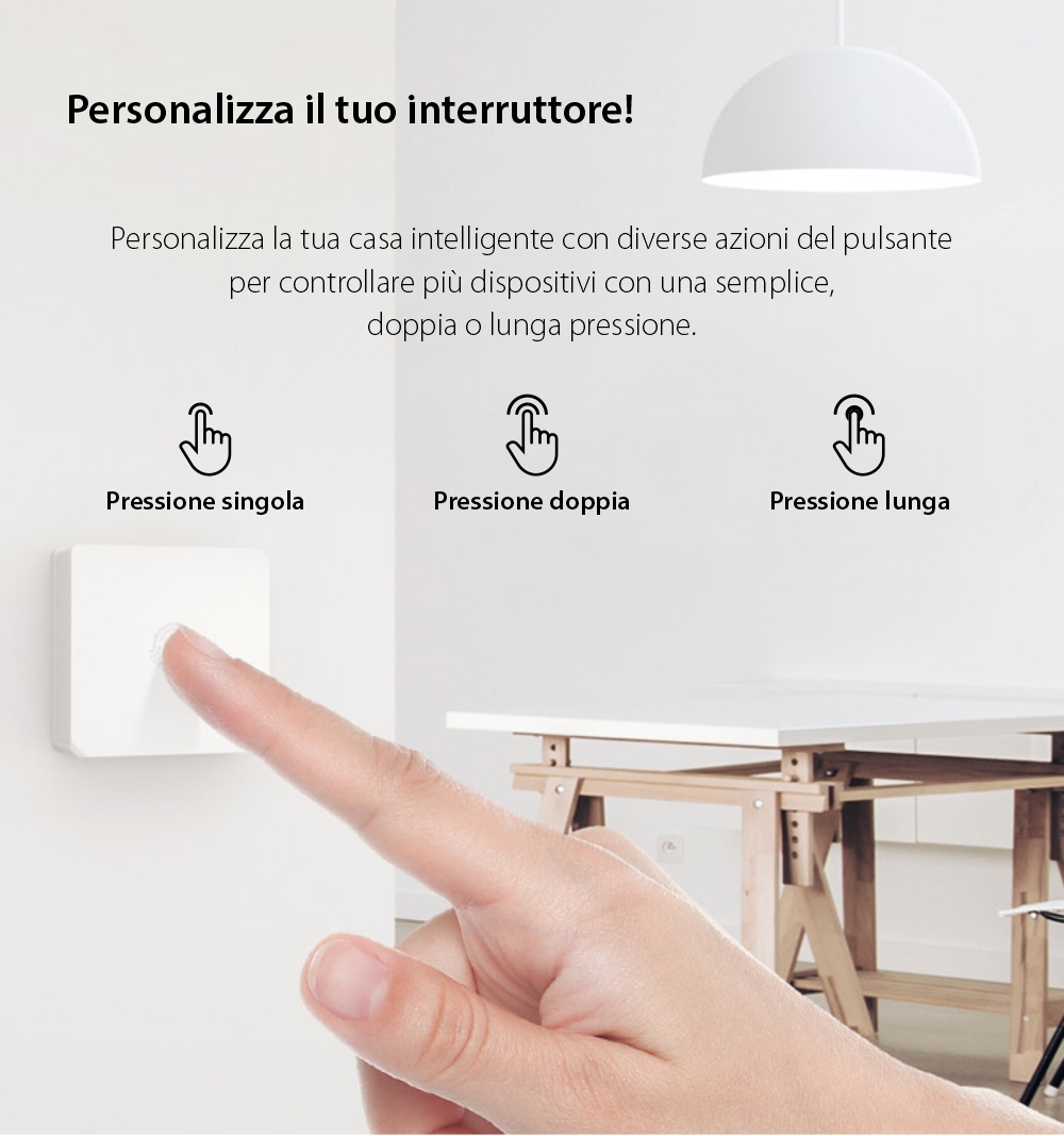 Interruttore intelligente wireless Sonoff, protocollo ZigBee, controllo tramite app