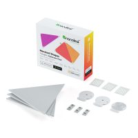 Pacchetto 3 pannelli luminosi Nanoleaf Shapes Triangles, 16 milioni di colori, illuminazione LED RGBW, temperatura del colore regolabile.