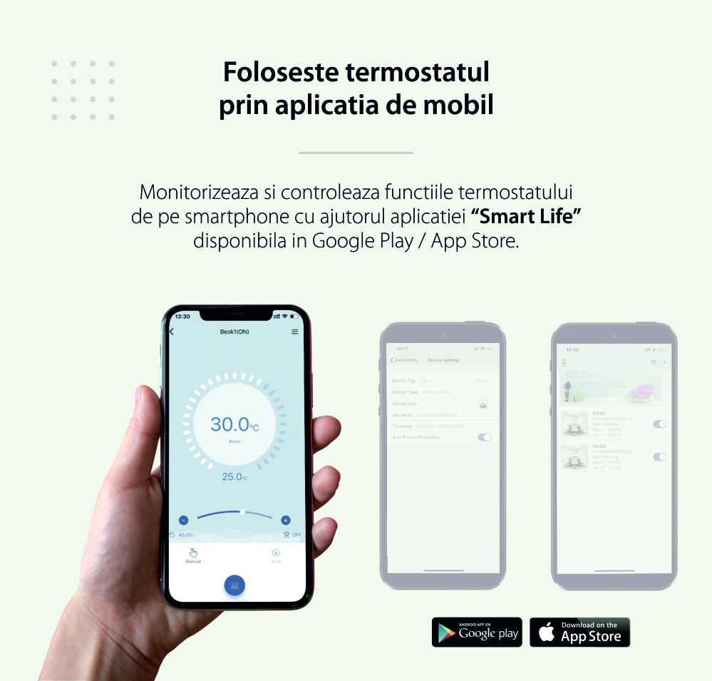 Termostato Wi-Fi per il riscaldamento elettrico a pavimento BeOk TR33-WIFI-EP