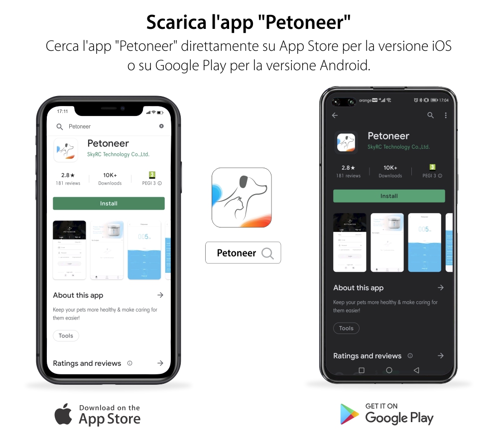 Giocattolo intelligente per gatti Petoneer Smart Dot, Controllo tramite app, Programmazione, Alimentazione USB.