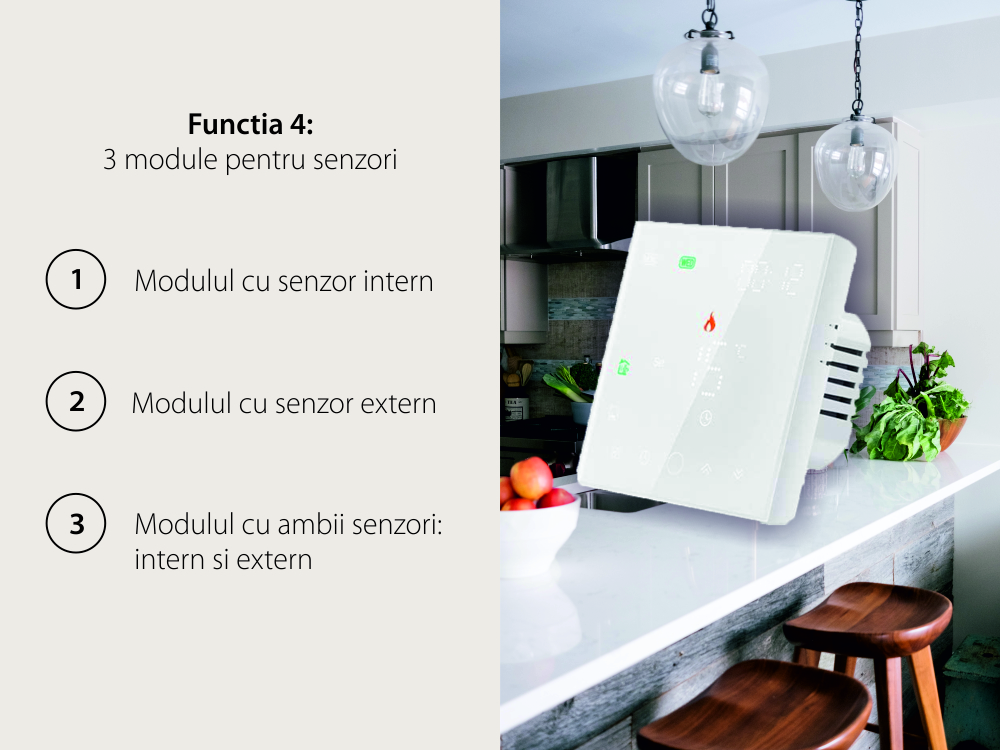Termostato Wi-Fi per riscaldamento elettrico a pavimento BeOk TGW003-WIFI-EP