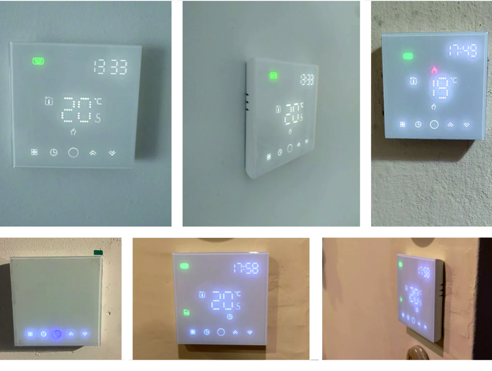 Termostato Wi-Fi per riscaldamento elettrico a pavimento BeOk TGW003-WIFI-EP