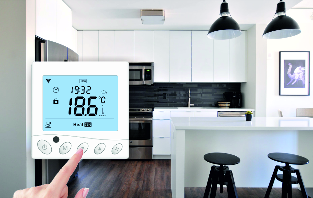 Termostato Wi-Fi per il riscaldamento elettrico a pavimento BeOk TR33-WIFI-EP