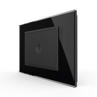 Interruttore touch Livolo con cornice in vetro, standard italiano – Nuova serie colore nero